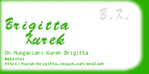 brigitta kurek business card